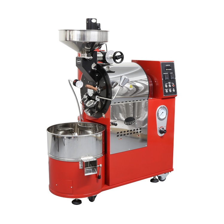 必德利3KG咖啡烘焙机 瓦斯型 红色-不锈钢机身 咖啡厅专用